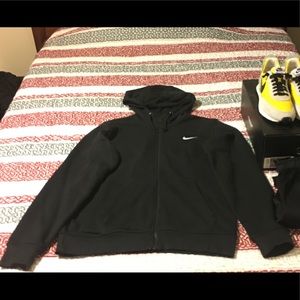 Nike Black Zip Up Hoodie Men’s Sz M